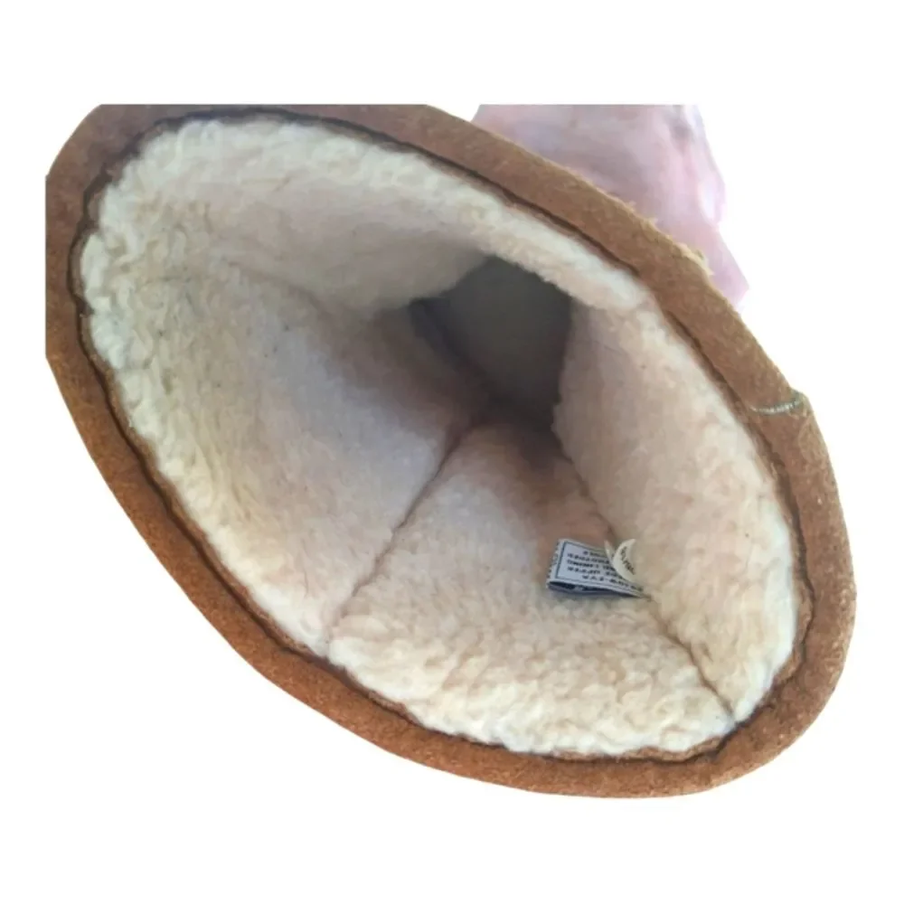 BEARPAW Eva Classic Suede Boot Wool Sherpa Lined Hickory 10
